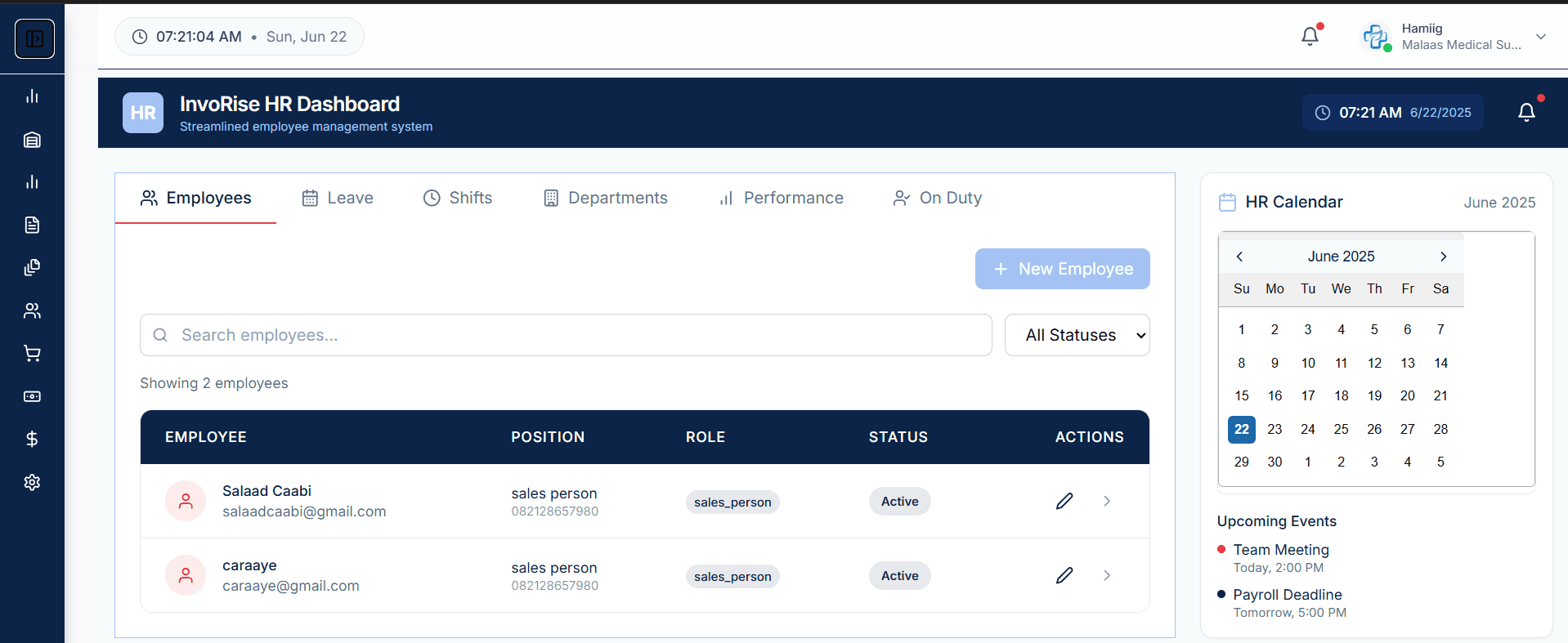 HR InvoRise Dashboard